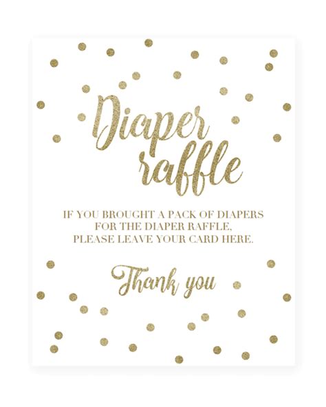 Diaper Raffle Sign Free Printable