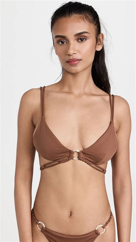 Simkhai Shaya Macrame Swimwear Cut Out Bikini Top Shopbop