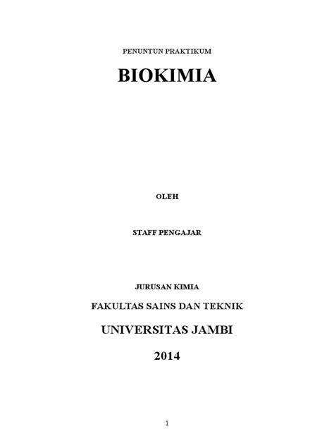 Pdf Penuntun Praktikum Biokimia Jurusan Kimia Dokumen Tips