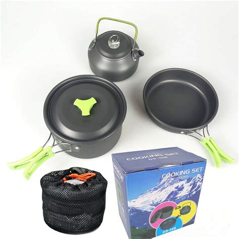 Jual Yofeil Panci Masak Cooking Set Camping Kemah Outdoor 3 PCS DS