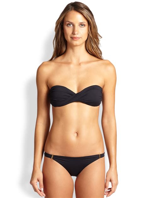 Melissa Odabash Martinique Bandeau Bikini Top In Black Lyst