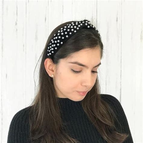 Dreshow 4 Pack Velvet Pearl Headbands For Women Girls Bow