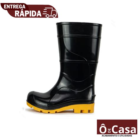 bota borracha pvc cano médio galocha impermeável limpeza epi segurança