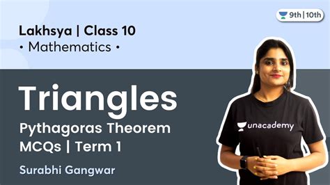 Class 10 Triangles Pythagoras Theorem MCQs Term 1 Lakshya