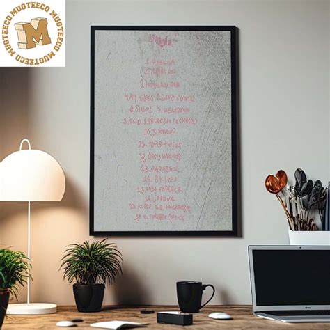 Travis Scott Utopia Tracklist Home Decor Poster Canvas - Mugteeco