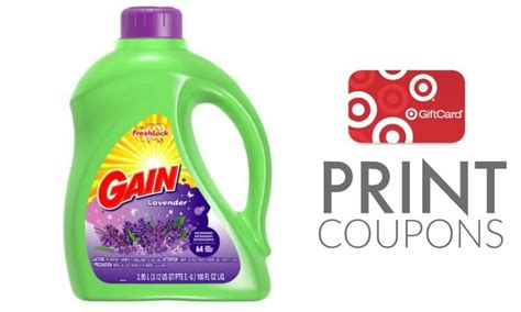 Printable Gain Detergent Coupons