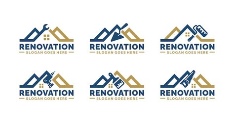 Premium Vector Home Renovation Logo Design Vector Illustration