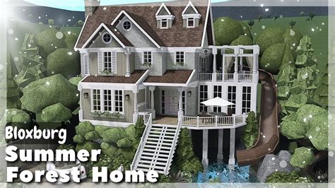 Bloxburg Summer Forest Home Speedbuild Roblox House Build Youtube