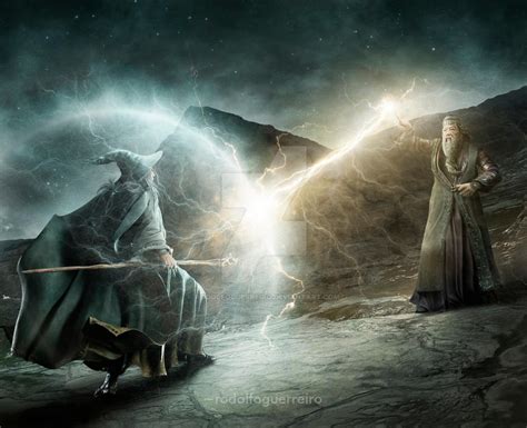 Gandalf vs Dumbledore by rodolfoguerreiro on DeviantArt