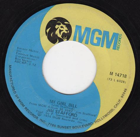 Jim Stafford My Girl Bill 1974 Vinyl Discogs