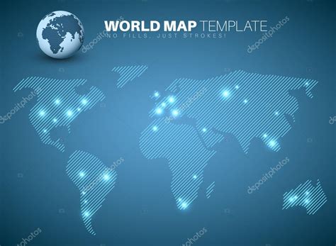 Plantilla De Mapa Mundial Vector Gr Fico Vectorial Orson Imagen