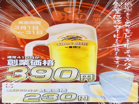 【見逃厳禁】晩杯屋 思い出横丁店で「創業価格セール」31～開催！ 立ち飲みolの忘備録