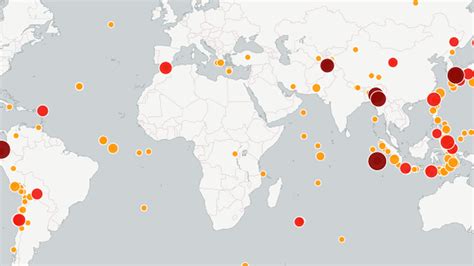 CARTE Où les 434 séismes les plus violents en 2016 se sont ils produits