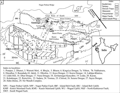 A Generalised Geological Map Of Kutch After Biswas Showing