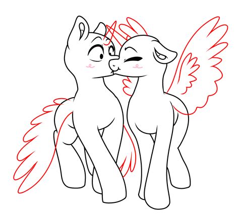 F2u Mlp Kiss Base By Lunadawolfprincess On Deviantart