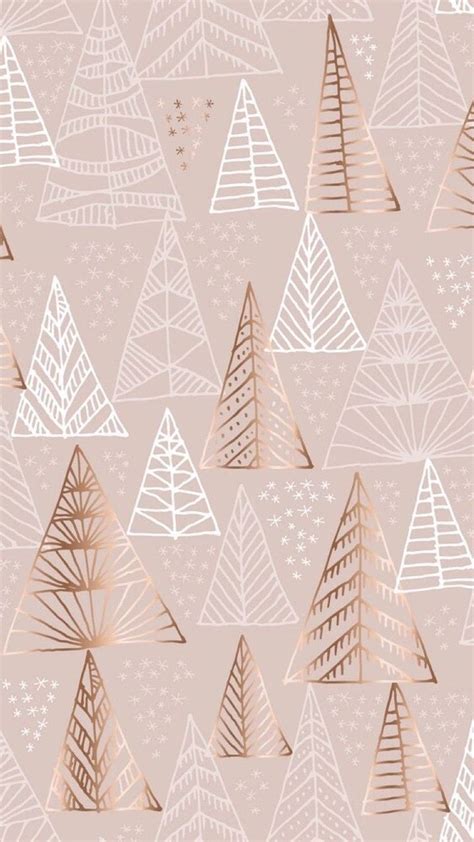 Rose Gold Aesthetic Winter Background