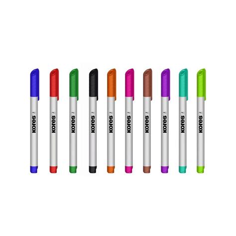 Kores Whiteboard Fine K Marker Set Of Mixed Colours Geewiz