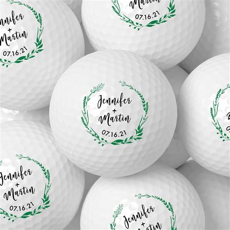 Personalized Wedding Golf Ball Favors Custom Wedding Day Tcolor