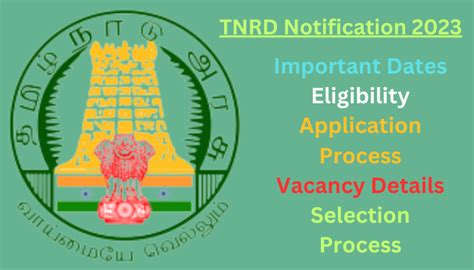 TNRD Notification 2023 Application Process Salary Details