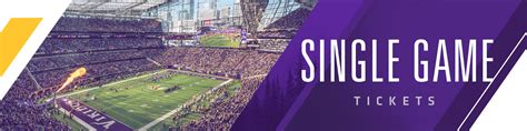 Vikings Single Game Tickets Minnesota Vikings