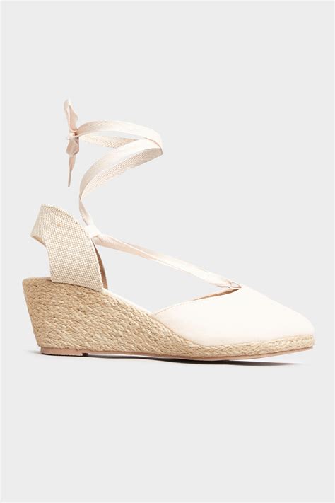 Cream Closed Toe Espadrille In Wide Fit Long Tall Sally