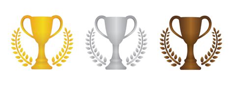 Gold Illustration Of A Trophy Cup Icon For 1st Place Vector Success