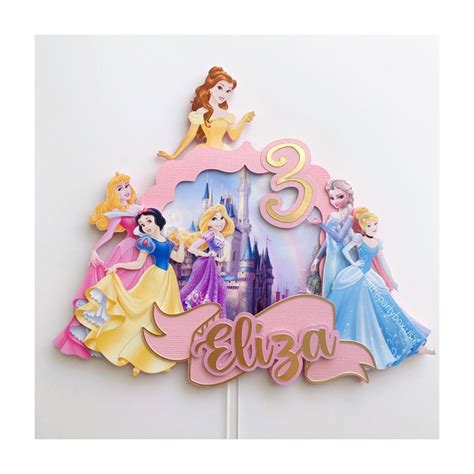 Princess Cake Topper Princess Party Decorations Princess Etsy