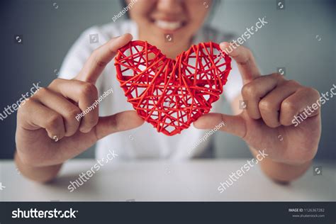 Hand Give Red Heart Love Stock Photo Shutterstock