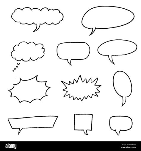 Speech bubble vectors - comic book style blank dialog bubble set Stock Vector Image & Art - Alamy