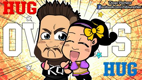 Chibi Wrestlers Hug Owens Hug Wallpaper By Kapaeme On Deviantart