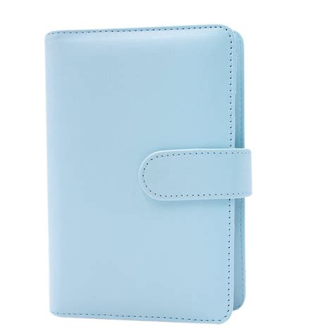 Personalized Binder Journal Modern PU Leather Notebook Light Blue