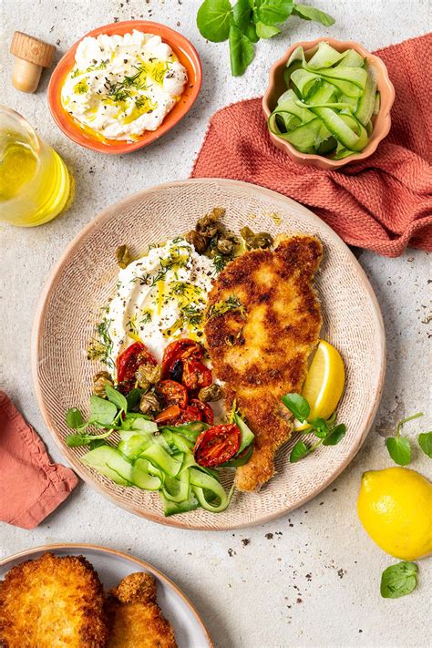 Sappo Crispy Pork Schnitzel With Tomato Salad And Labneh Pin Crush Mag Online