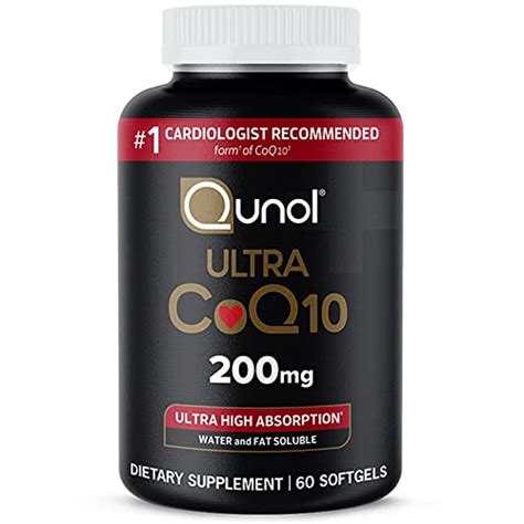 Qunol Coq10 200mg Softgels Ultra Coq10 Ultra High Absorption Coenzyme Q10 Supplements