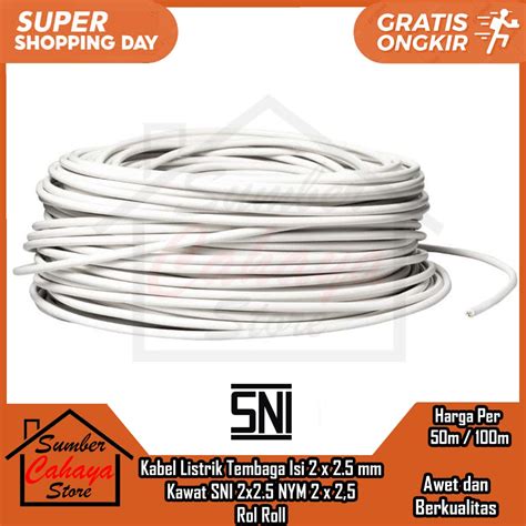 Jual Kabel Listrik Tembaga Isi X Mm Kawat Sni X Nym X