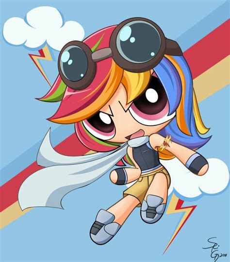 Rainbowdash Power Puff My Little Pony Friendship Rainbow Dash