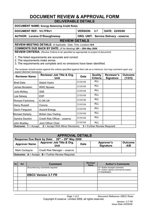 Free Forms For Document Reviews In Pdf Ms Word