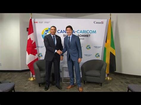 PM Trudeau Meets With Jamaican PM Andrew Holness In Ottawa October 19