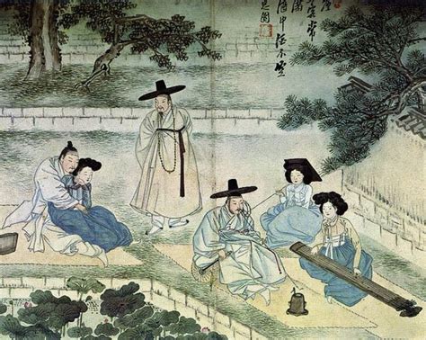 Korean Traditional Art By Shin Yun Bok Korean Art Korean Painting Art