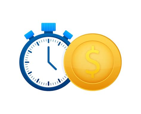 Premium Vector Time Is Money Icon Money Saving Business And