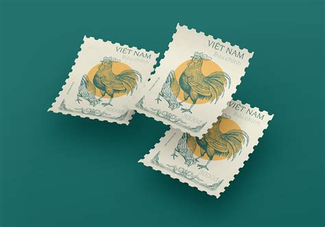 |POSTAGE STAMP| Bộ tem Trống Mái | Behance