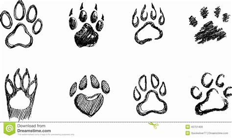 Cat Paw Print Drawing at PaintingValley.com | Explore collection of Cat ...