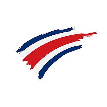 Costa Rica Flag Hd Transparent Costa Rica Flag Painted Brush