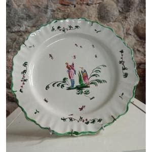 Proantic Plate Moustiers XVIII Factory Ferrat Decor