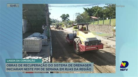 Obras de recuperação do sistema de drenagem na Lagoa da Conceição