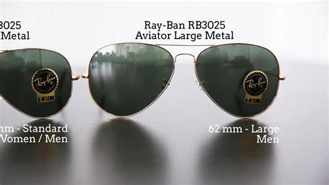 Ray Ban Aviator Size Comparison Lensaro Youtube