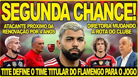 TITE DEFINE TIME TITULAR DO FLAMENGO PARA O JOGO CONTRA O GRÊMIO