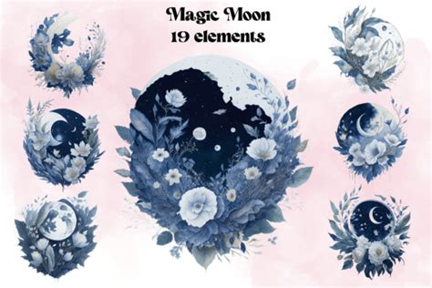 Watercolor Moon Illustration Graphic by Andreea Eremia Design ...