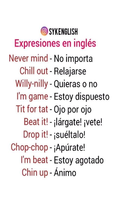 Inglés Palabras de vocabulario Palabras basicas en ingles Palabras