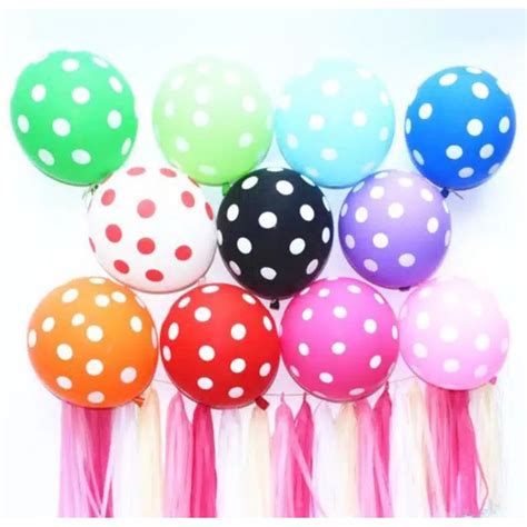 Jual Balon Latex Polkadot Balon Pesta Ulang Tahun Meriah Balon HBD