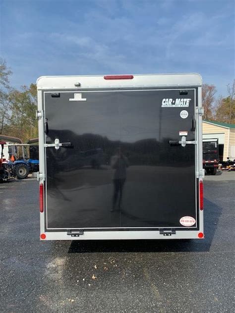 Car Mate 7 X 14 Black Enclosed Cargo Trailer W Ramp New Enclosed Cargo Utility Landscape